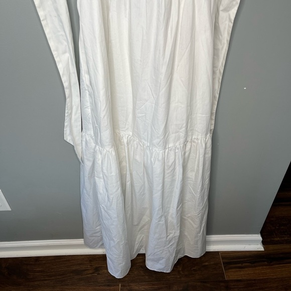 Abercrombie & Fitch Poplin Bow Back Tiered Maxi - White - Picture 8 of 13